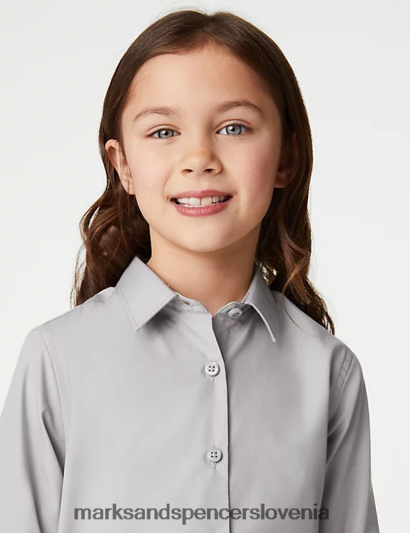 3pk šolske srajce za enostavno likanje siva Marks & Spencer šolska uniforma otroci 6T8F6X9372