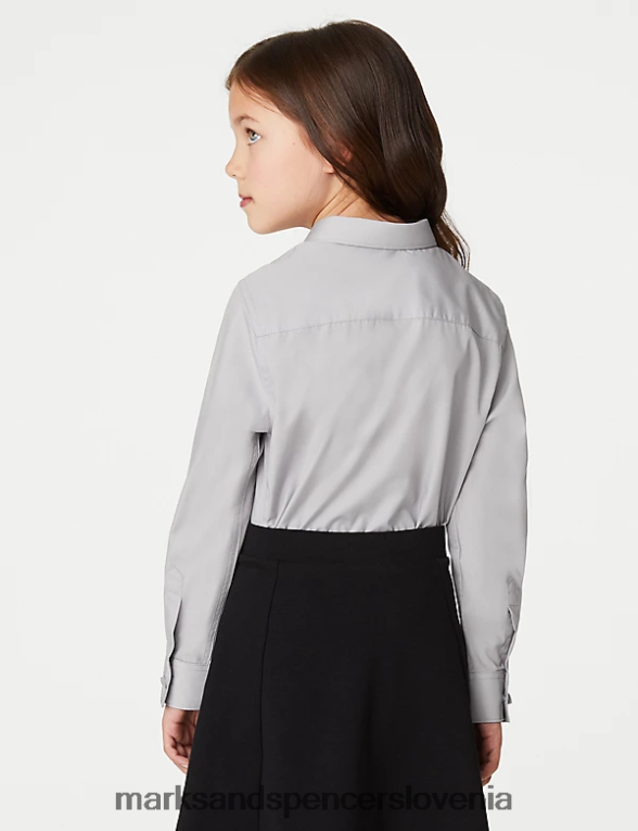 3pk šolske srajce za enostavno likanje siva Marks & Spencer šolska uniforma otroci 6T8F6X9372