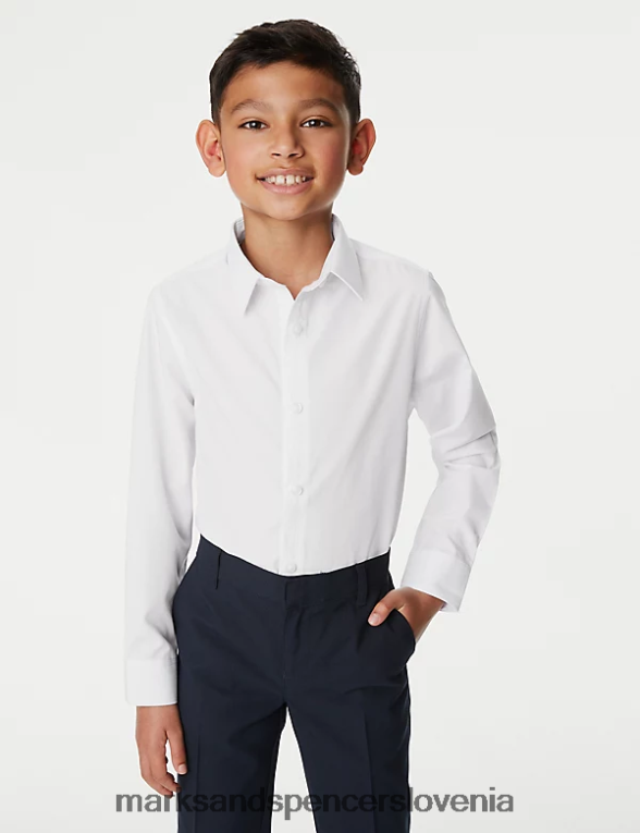 3pk šolske srajce za enostavno oblačenje, za enostavno likanje bela Marks & Spencer šolska uniforma otroci 6T8F6X7942