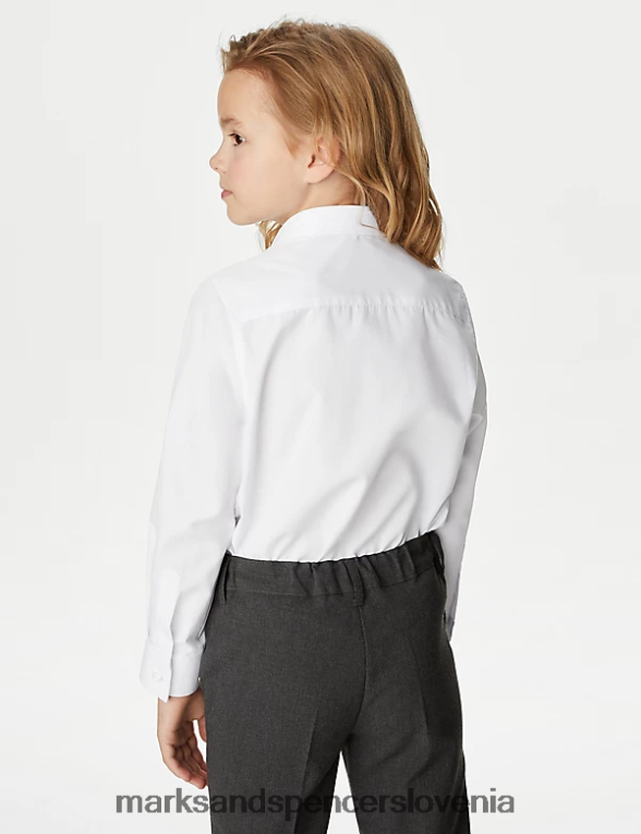 3pk plus fit šolske srajce za enostavno likanje bela Marks & Spencer šolska uniforma otroci 6T8F6X9539