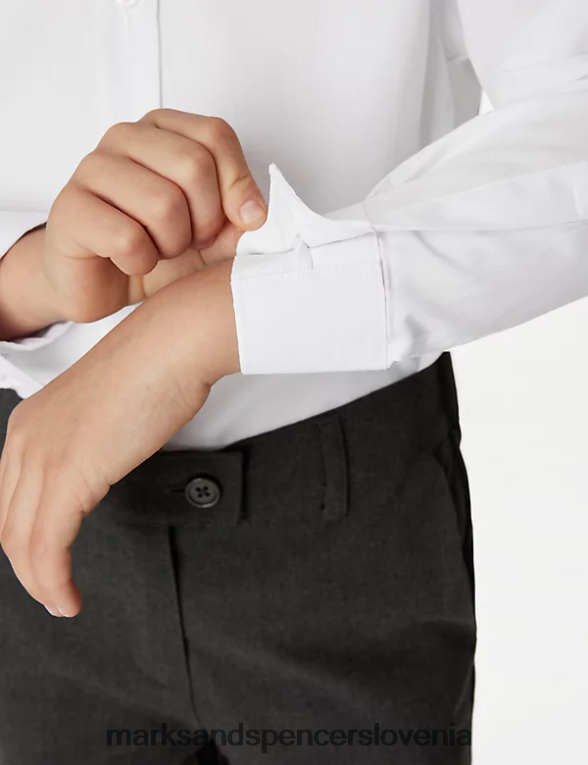 3pk plus fit šolske srajce za enostavno likanje bela Marks & Spencer šolska uniforma otroci 6T8F6X9539