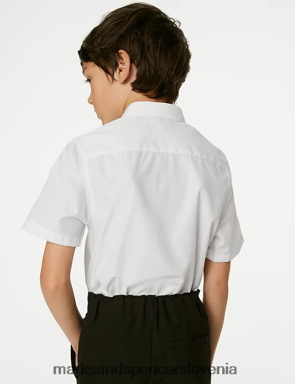 5pk standardne šolske srajce, enostavne za likanje bela Marks & Spencer šolska uniforma otroci 6T8F6X8438
