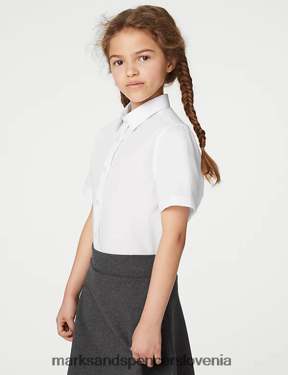 5pk standardne šolske srajce, enostavne za likanje bela Marks & Spencer šolska uniforma otroci 6T8F6X9351