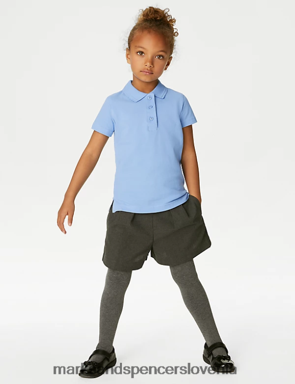 Ozke šolske polo majice 2pk modra Marks & Spencer šolska uniforma otroci 6T8F6X9181