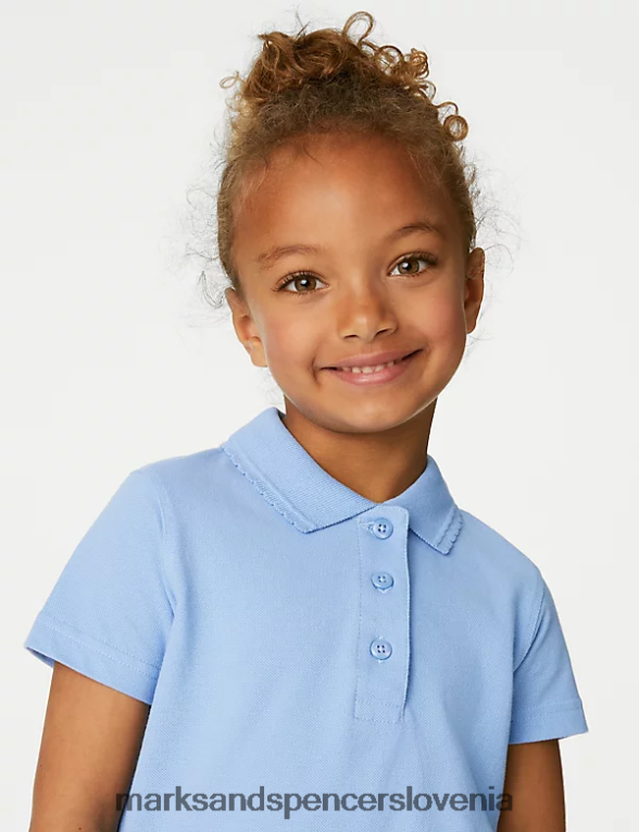 Ozke šolske polo majice 2pk modra Marks & Spencer šolska uniforma otroci 6T8F6X9181