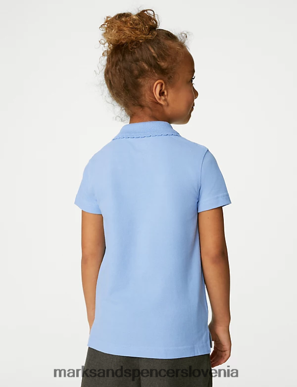 Ozke šolske polo majice 2pk modra Marks & Spencer šolska uniforma otroci 6T8F6X9181