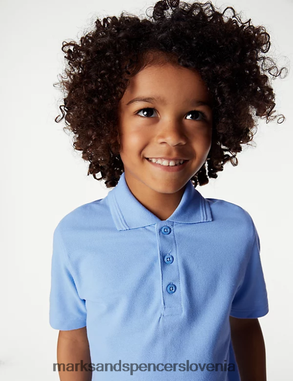 2pk šolske polo majice, odporne na madeže modra Marks & Spencer šolska uniforma otroci 6T8F6X8200