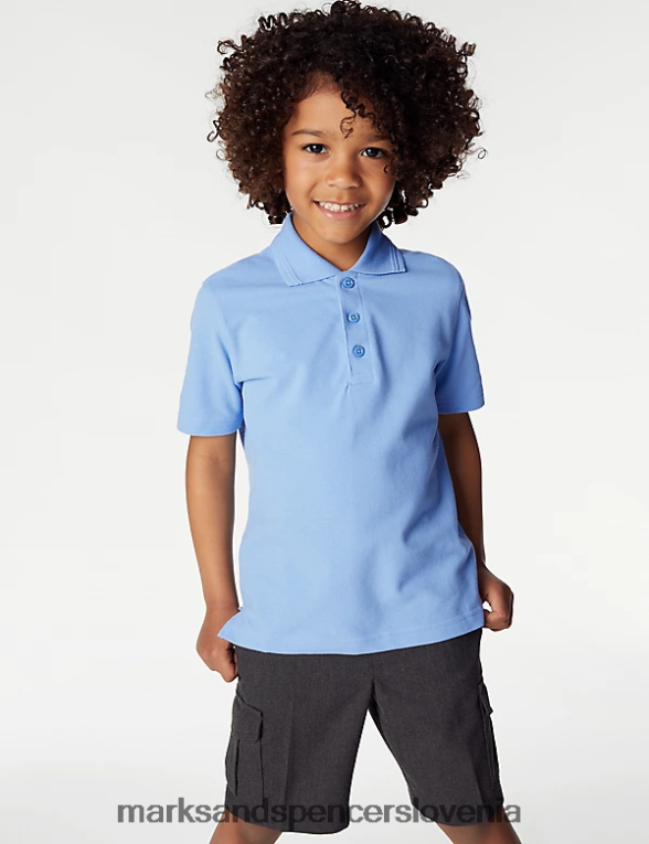 2pk šolske polo majice, odporne na madeže modra Marks & Spencer šolska uniforma otroci 6T8F6X8200