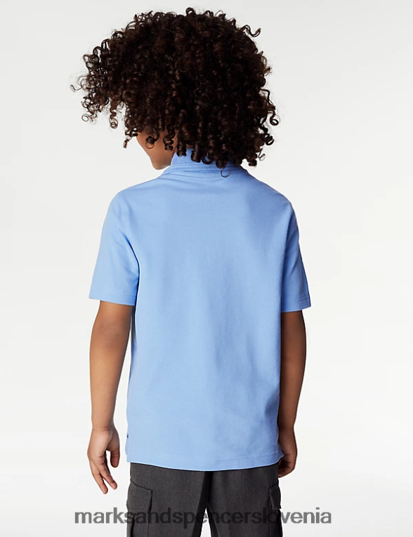 2pk šolske polo majice, odporne na madeže modra Marks & Spencer šolska uniforma otroci 6T8F6X8200