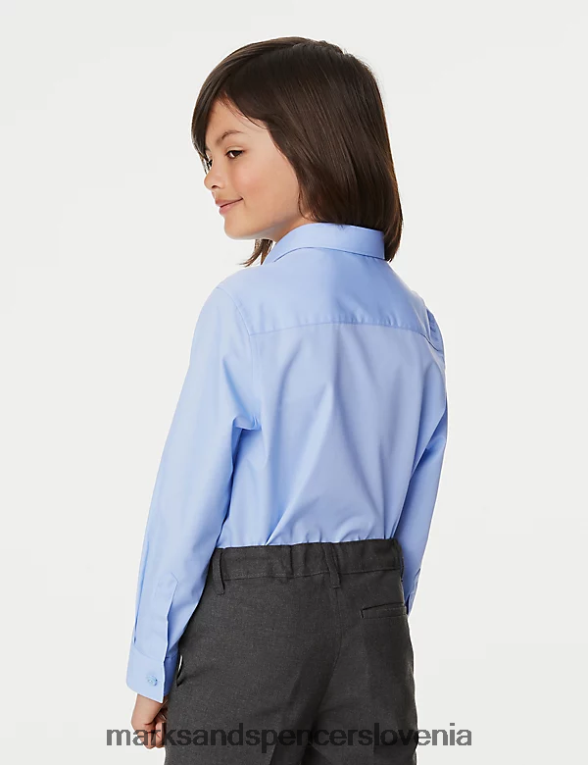 3pk šolske srajce za enostavno likanje modra Marks & Spencer šolska uniforma otroci 6T8F6X8026
