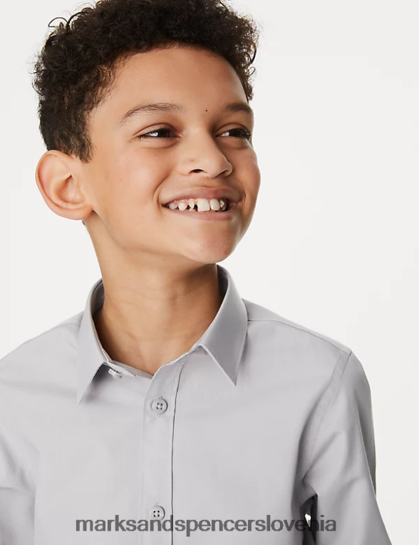 3pk šolske srajce za enostavno likanje siva Marks & Spencer šolska uniforma otroci 6T8F6X8324