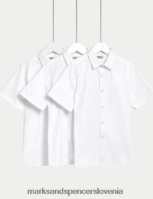3pk tanke šolske srajce za enostavno likanje bela Marks & Spencer šolska uniforma otroci 6T8F6X7860