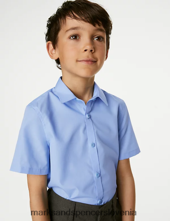3pk tanke šolske srajce za enostavno likanje modra Marks & Spencer šolska uniforma otroci 6T8F6X8112