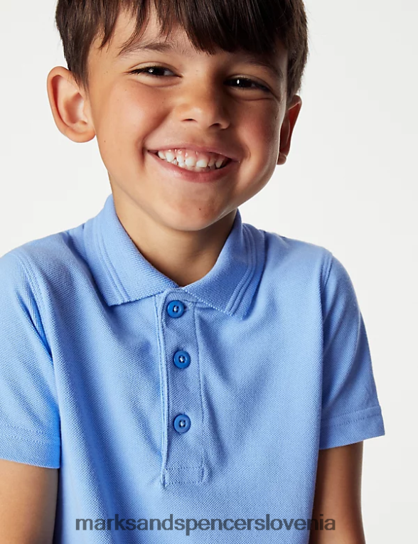Ozke šolske polo majice 2pk modra Marks & Spencer šolska uniforma otroci 6T8F6X7990
