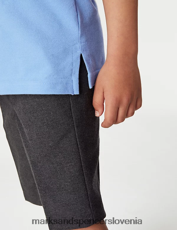 Ozke šolske polo majice 2pk modra Marks & Spencer šolska uniforma otroci 6T8F6X7990