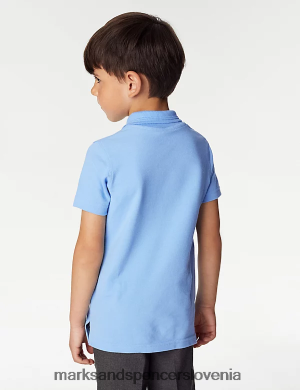 Ozke šolske polo majice 2pk modra Marks & Spencer šolska uniforma otroci 6T8F6X7990