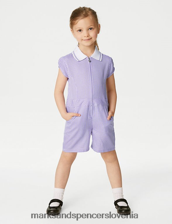 gingham šolska igrala lila Marks & Spencer šolska uniforma otroci 6T8F6X9332