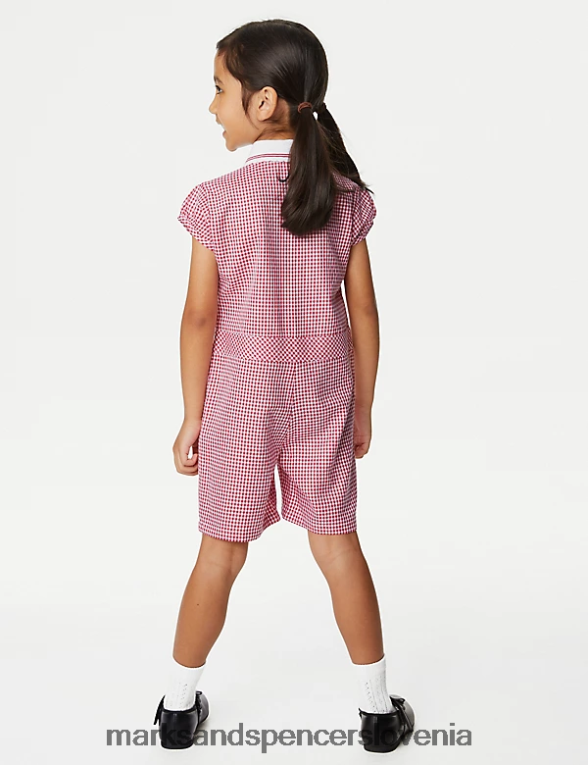gingham šolska igrala rdeča Marks & Spencer šolska uniforma otroci 6T8F6X9048