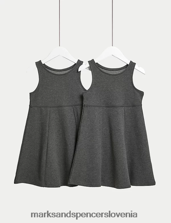2 kos bombažnih šolskih preglavic siva Marks & Spencer šolska uniforma otroci 6T8F6X9761