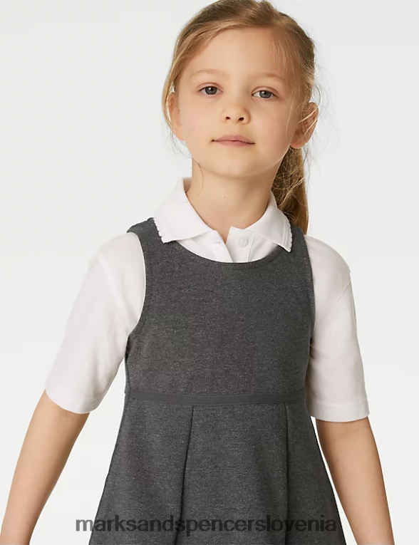 2 kos bombažnih šolskih preglavic siva Marks & Spencer šolska uniforma otroci 6T8F6X9761