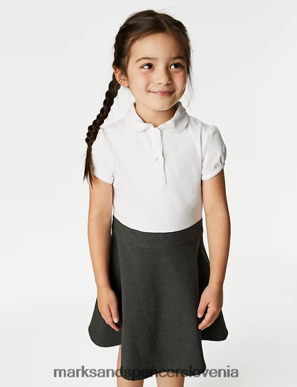 2pk bombaž bogate šolske pinafores siva Marks & Spencer šolska uniforma otroci 6T8F6X9209