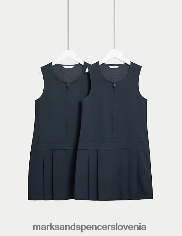 2pk, odporne na mečkanje, šolske pajkice mornarica Marks & Spencer šolska uniforma otroci 6T8F6X8932