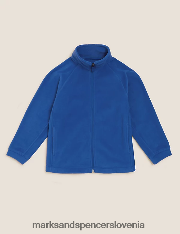 flis z zadrgo kraljevsko modra Marks & Spencer šolska uniforma otroci 6T8F6X8684