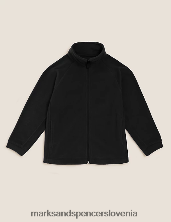 flis z zadrgo Črna Marks & Spencer šolska uniforma otroci 6T8F6X8954