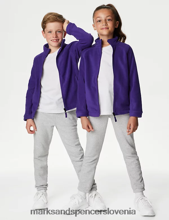flis z zadrgo vijolična Marks & Spencer šolska uniforma otroci 6T8F6X8955