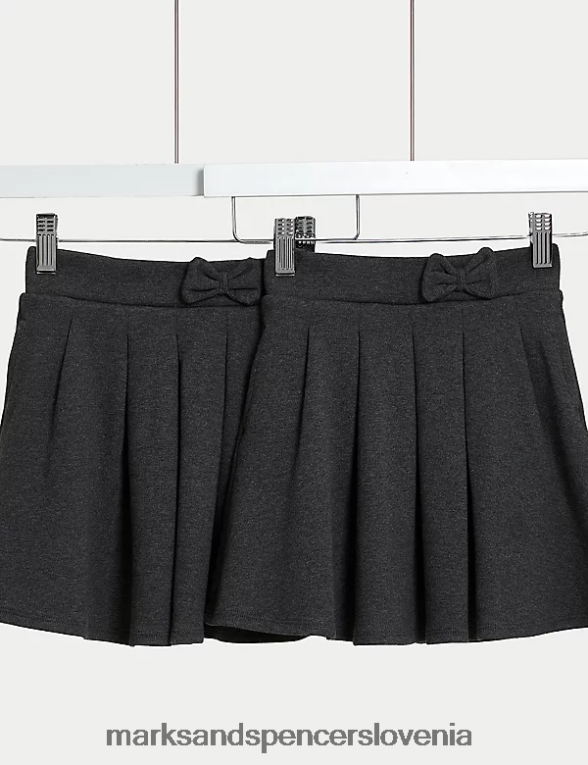 2pk šolska krila s pentljo iz džersija siva Marks & Spencer šolska uniforma otroci 6T8F6X9314