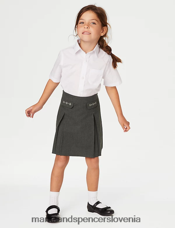 2pk vezena šolska krila siva Marks & Spencer šolska uniforma otroci 6T8F6X8967