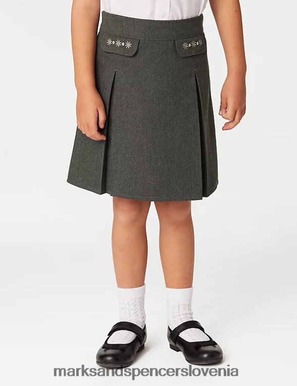 2pk vezena šolska krila siva Marks & Spencer šolska uniforma otroci 6T8F6X8967
