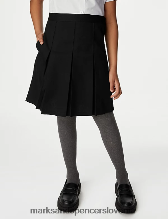 šolsko krilo s trajnimi gubami Črna Marks & Spencer šolska uniforma otroci 6T8F6X9073