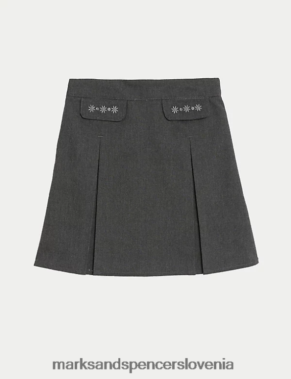 vezeno šolsko krilo siva Marks & Spencer šolska uniforma otroci 6T8F6X9948