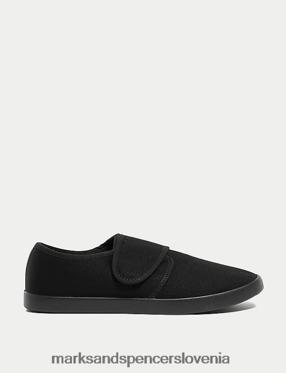 plimsolke riptape Črna Marks & Spencer šolska uniforma otroci 6T8F6X8367