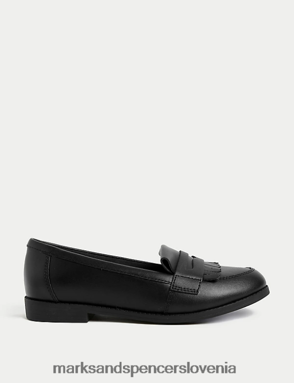 usnjene šolske mokasine Freshfeet Črna Marks & Spencer šolska uniforma otroci 6T8F6X9721