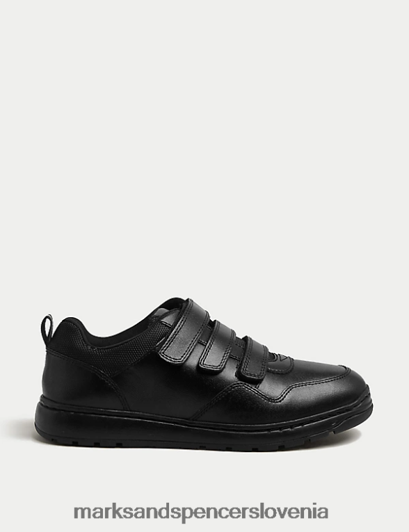 usnjeni copati Freshfeet Riptape Črna Marks & Spencer šolska uniforma otroci 6T8F6X8707