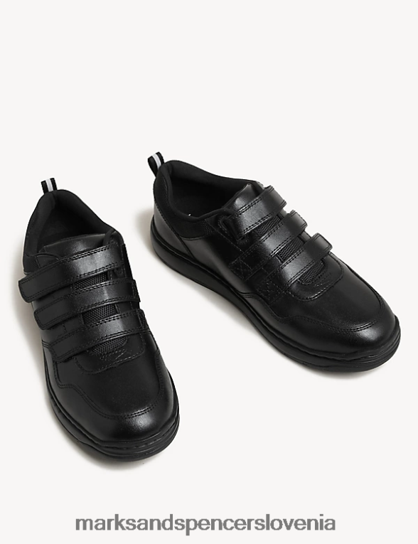 usnjeni copati Freshfeet Riptape Črna Marks & Spencer šolska uniforma otroci 6T8F6X8707