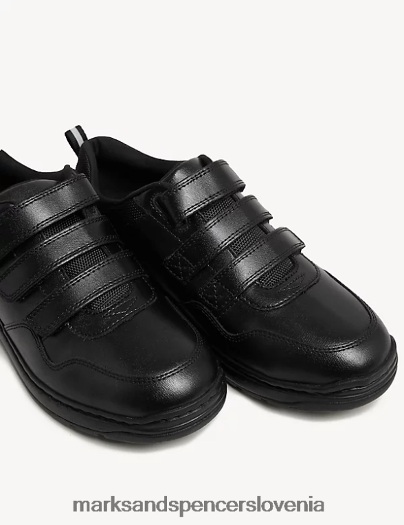 usnjeni copati Freshfeet Riptape Črna Marks & Spencer šolska uniforma otroci 6T8F6X8707