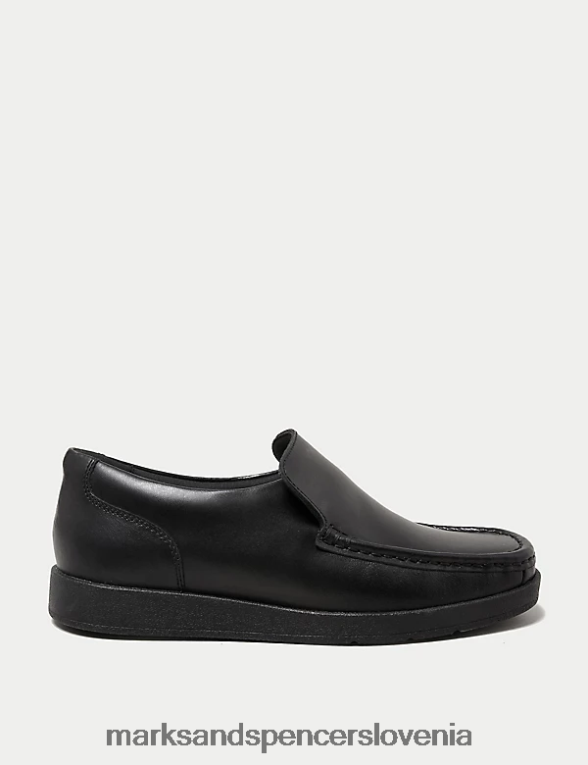 usnjeni slip-on loafer šolski čevlji Črna Marks & Spencer šolska uniforma otroci 6T8F6X8757