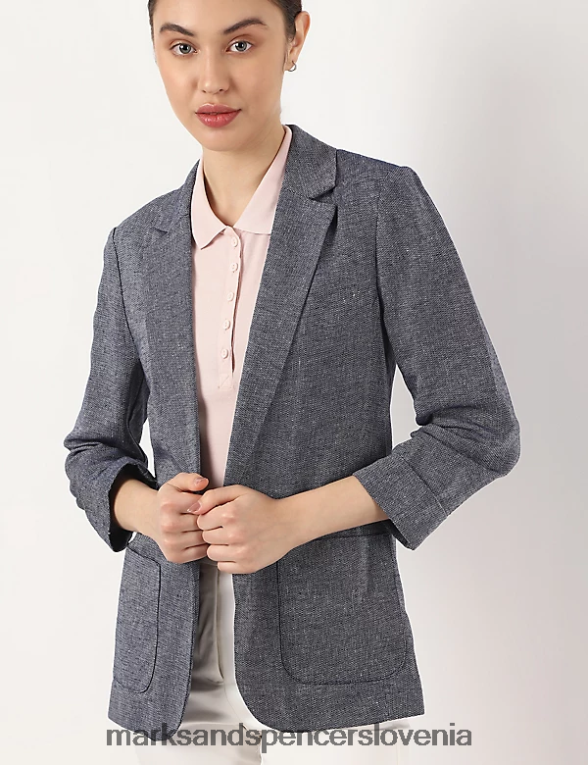 blazer s sprednjim žepom mornarica Marks & Spencer oblačila uniseks 6T8F6X2438