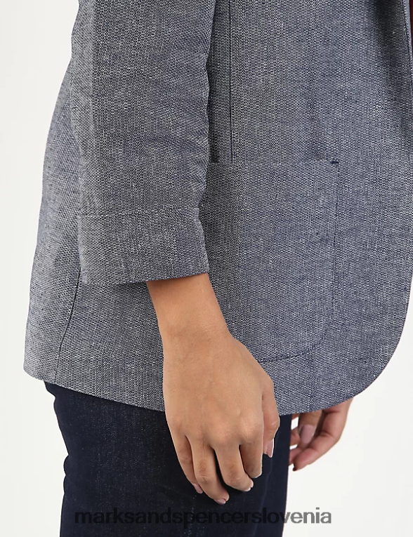 blazer s sprednjim žepom mornarica Marks & Spencer oblačila uniseks 6T8F6X2438