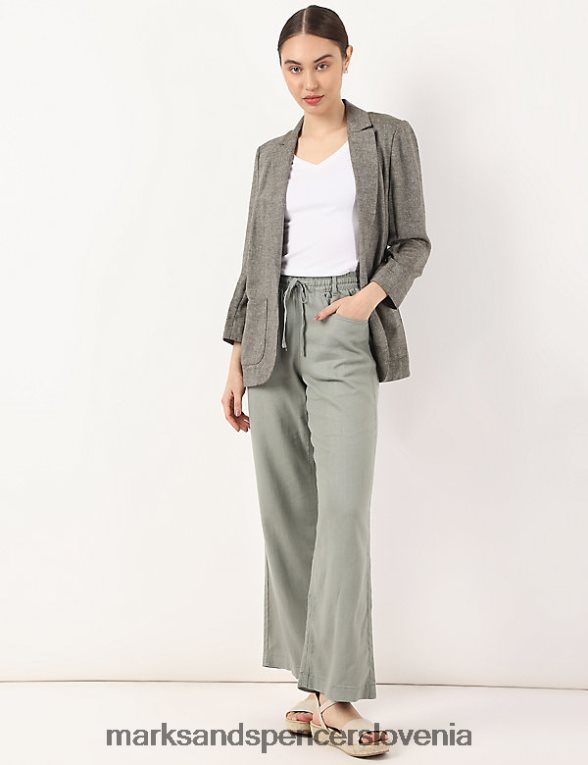 blazer s sprednjim žepom temno kaki Marks & Spencer oblačila uniseks 6T8F6X2810