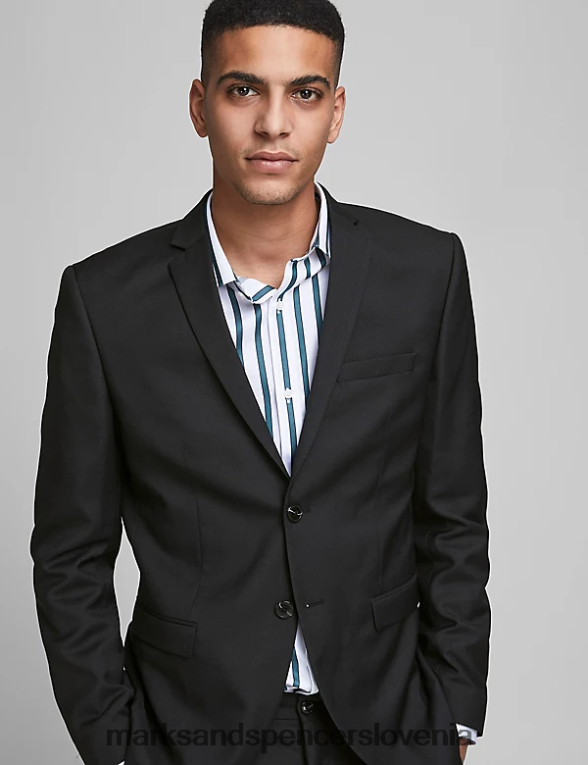 krojen blazer Črna Marks & Spencer oblačila uniseks 6T8F6X6203