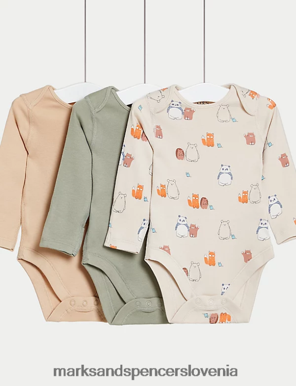 3pk bodi iz čistega bombaža multi Marks & Spencer oblačila uniseks 6T8F6X7794