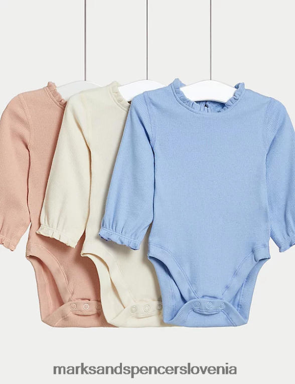 Bodi iz 3pk bombaža multi Marks & Spencer oblačila uniseks 6T8F6X7660