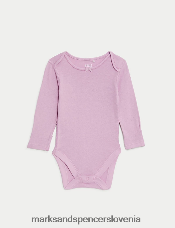 Bodi iz čistega bombaža 5pk roza mešanica Marks & Spencer oblačila uniseks 6T8F6X7677