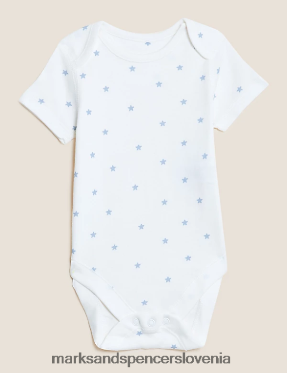Bodi iz čistega bombaža 7pk modra mešanica Marks & Spencer oblačila uniseks 6T8F6X7383