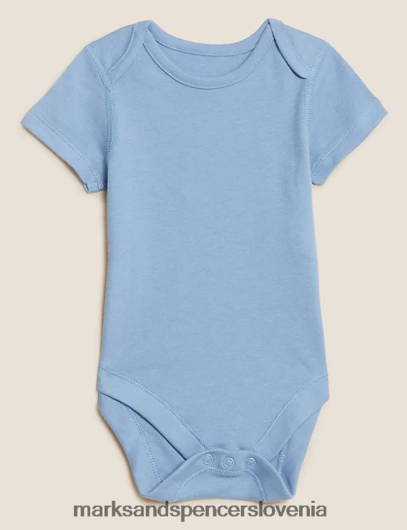 Bodi iz čistega bombaža 7pk modra mešanica Marks & Spencer oblačila uniseks 6T8F6X7383