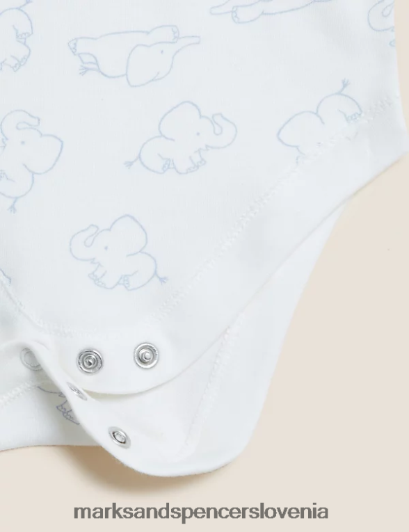 Bodi iz čistega bombaža 7pk modra mešanica Marks & Spencer oblačila uniseks 6T8F6X7383